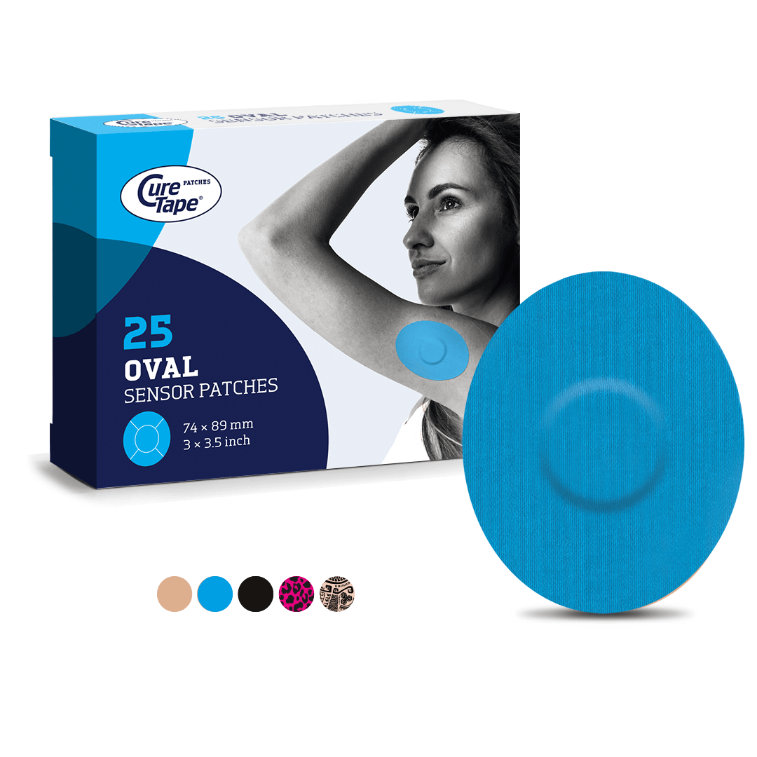 CureTape® Diabetes CGM Sensor Patches Oval