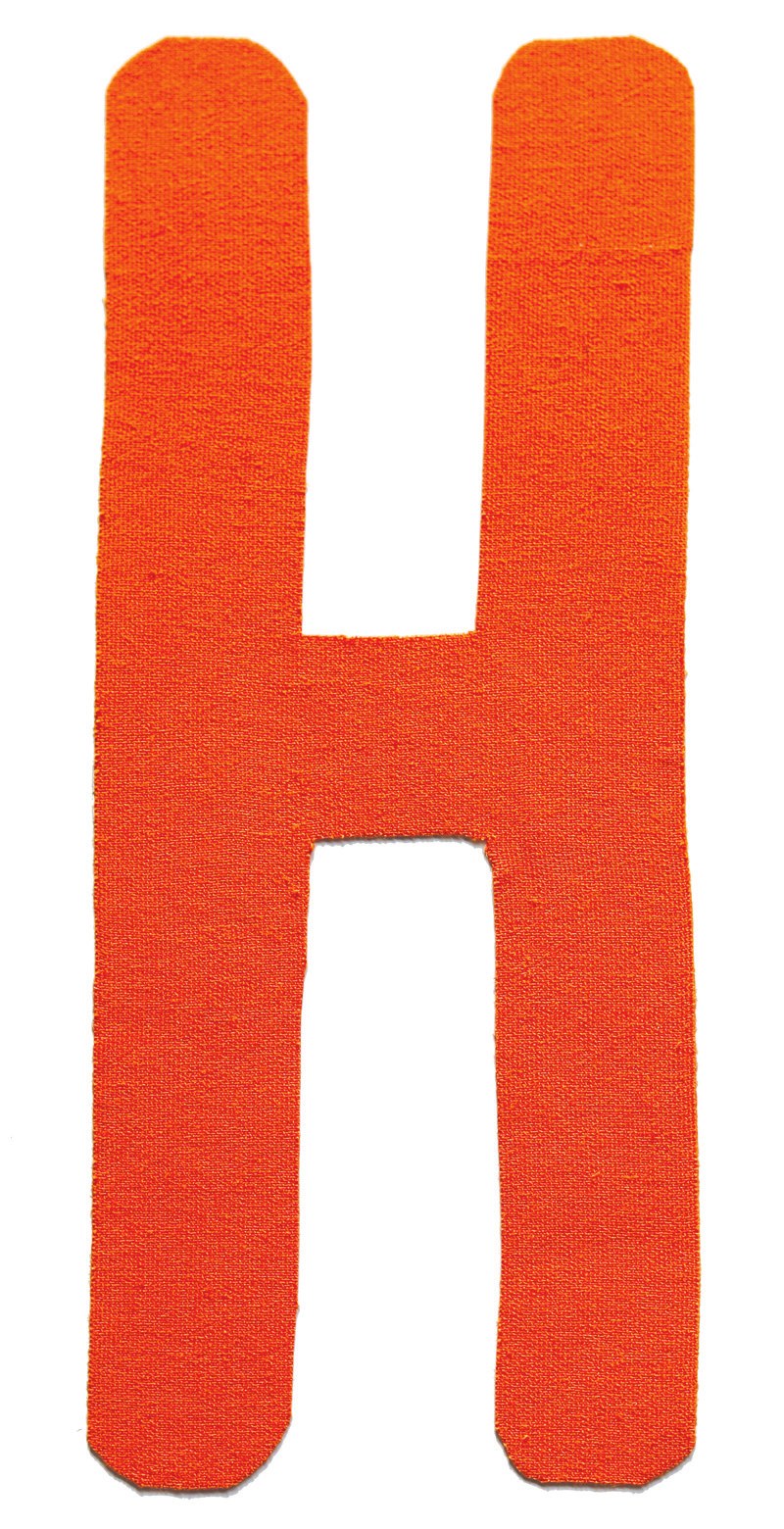 The H shape kinesiology tape cut